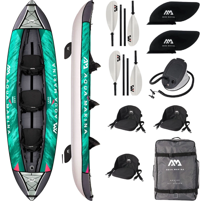 Kajak pompowany dmuchany Aqua Marina Laxo 3-osobowy 380 cm