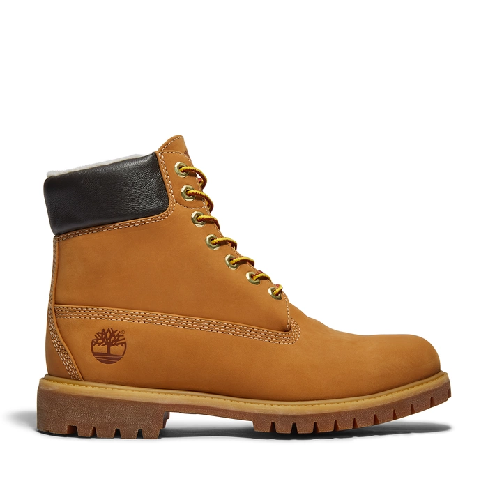 Męskie Buty Zimowe Skórzane Wodoszczelne Z Futrem Timberland Premium 6inch