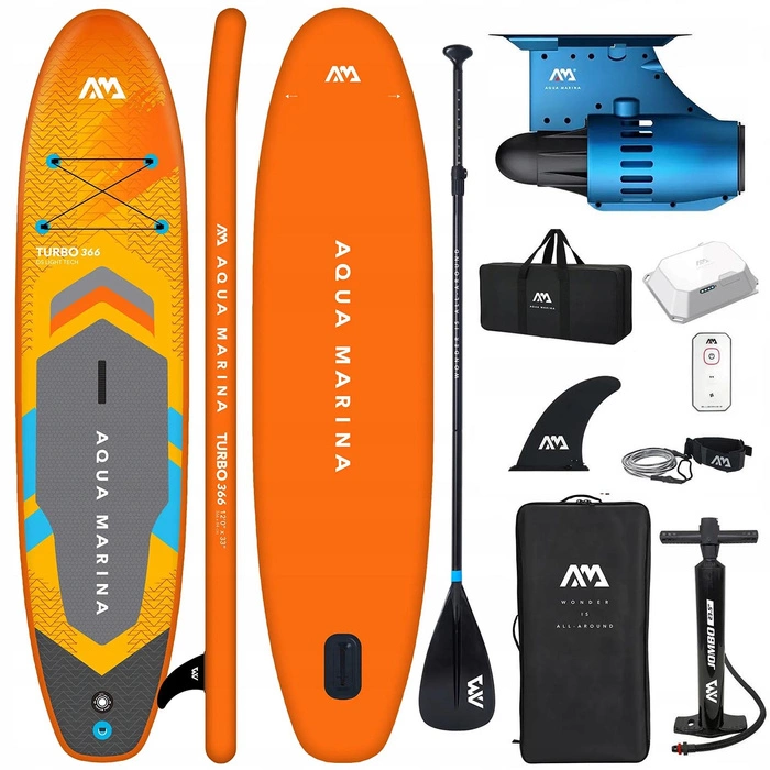 Deska SUP Aqua Marina Go Turbo 12'0 (366 cm) + Silnik Elektryczny Bluedrive S