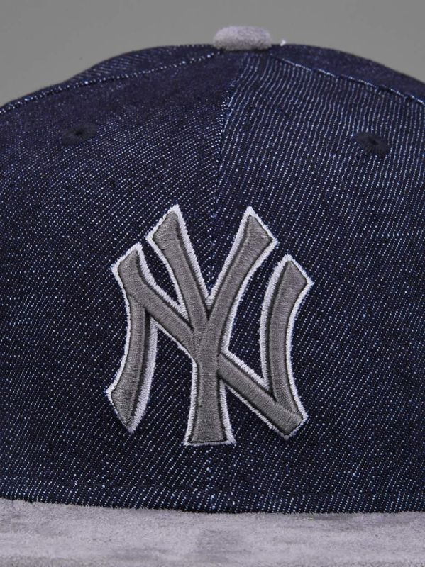 Czapka New Era New York Yankees Denim Suede Navy Grey
